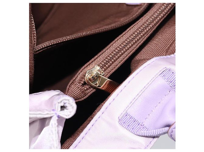Borsa a mano Vala in nylon viola e oro Salvatore Ferragamo Auth bs31861 D'oro Porpora - vista 22