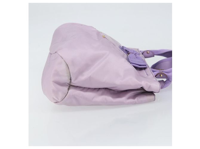 Borsa a mano Vala in nylon viola e oro Salvatore Ferragamo Auth bs31861 D'oro Porpora - vista 4