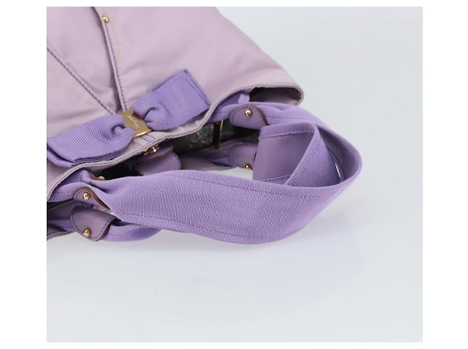 Borsa a mano Vala in nylon viola e oro Salvatore Ferragamo Auth bs31861 D'oro Porpora - vista 7