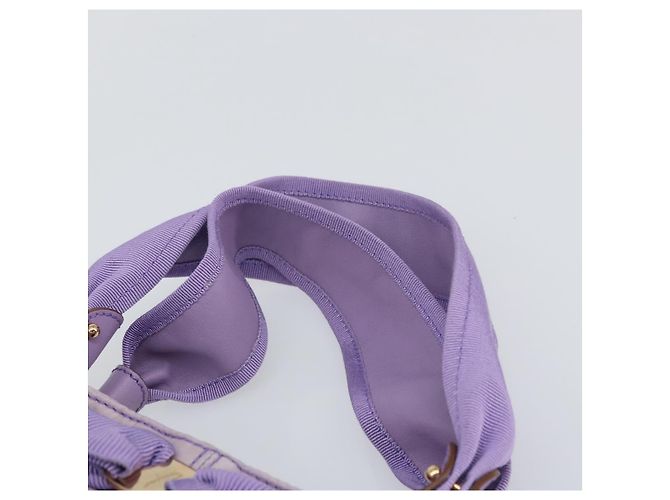 Borsa a mano Vala in nylon viola e oro Salvatore Ferragamo Auth bs31861 D'oro Porpora - vista 8
