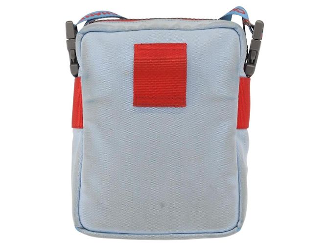 Borsa a Spalla CHANEL Sports Line Nylon Rosso Blu CC Auth am9958 - vista 2