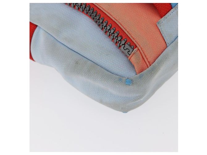 Borsa a Spalla CHANEL Sports Line Nylon Rosso Blu CC Auth am9958 - vista 9