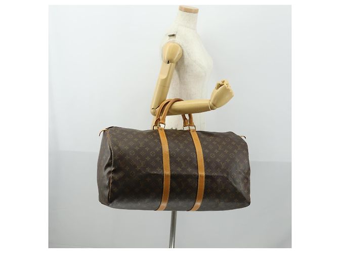 LOUIS VUITTON Borsa Boston Monogram Keepall 55 M41424 LV Auth ep12315 Monogramma - vista 21