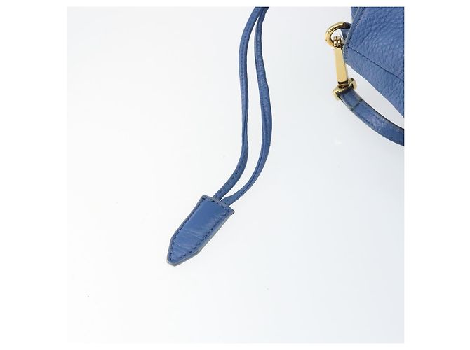 Burberry Borsa a Spalla in Pelle Blu Oro Auth 157793 D'oro - vista 10