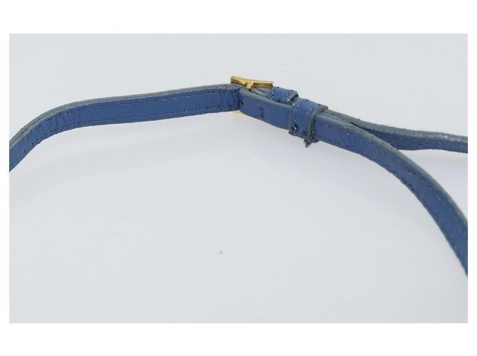 Burberry Borsa a Spalla in Pelle Blu Oro Auth 157793 D'oro - vista 8