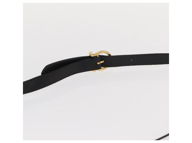 Borsa a mano in pelle Gancini 2 in 1 nera e oro Salvatore Ferragamo Auth ka1065 Nero D'oro - vista 10