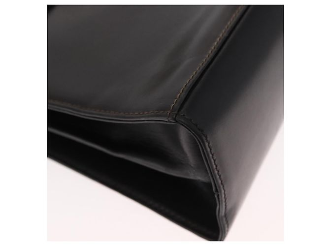Borsa a mano in pelle Gancini 2 in 1 nera e oro Salvatore Ferragamo Auth ka1065 Nero D'oro - vista 12