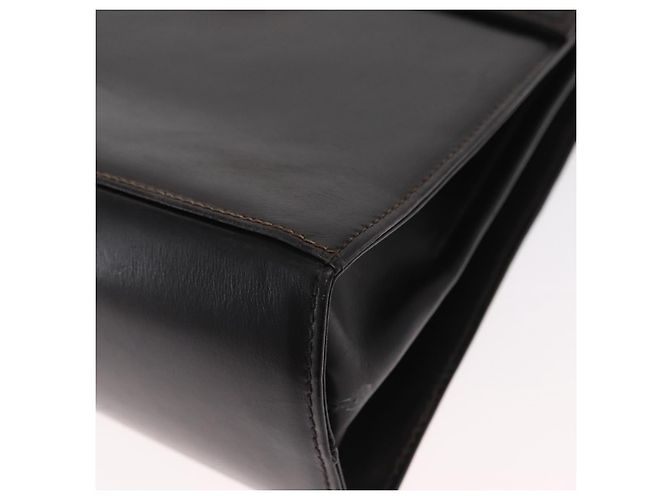 Borsa a mano in pelle Gancini 2 in 1 nera e oro Salvatore Ferragamo Auth ka1065 Nero D'oro - vista 13