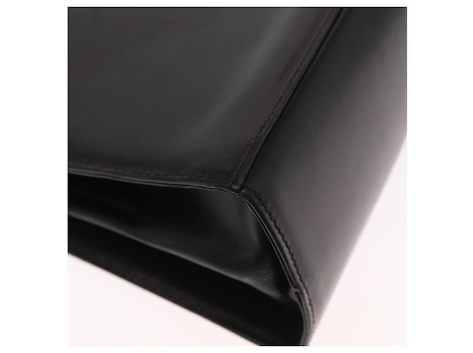 Borsa a mano in pelle Gancini 2 in 1 nera e oro Salvatore Ferragamo Auth ka1065 Nero D'oro - vista 14
