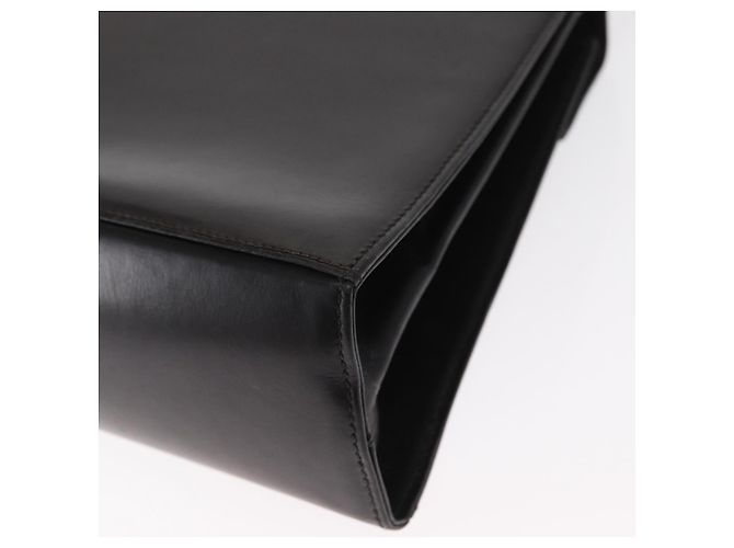 Borsa a mano in pelle Gancini 2 in 1 nera e oro Salvatore Ferragamo Auth ka1065 Nero D'oro - vista 15