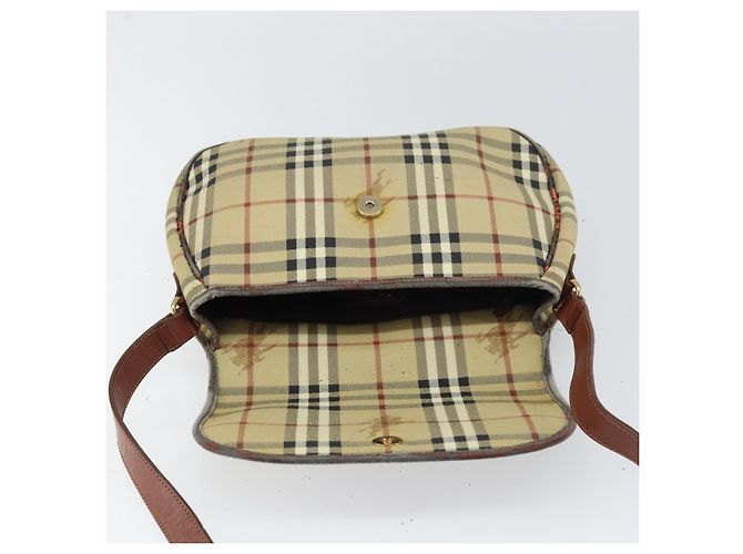 Autre Marque Borsa a Spalla Burberrys Nova Check PVC Beige Oro Auth 158706 D'oro - vista 10