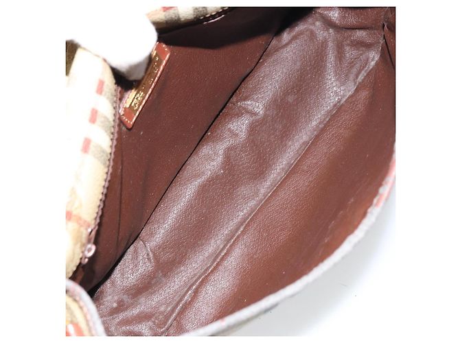Autre Marque Borsa a Spalla Burberrys Nova Check PVC Beige Oro Auth 158706 D'oro - vista 11