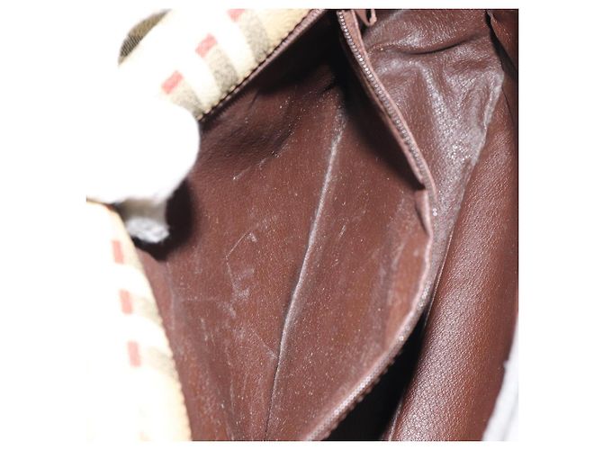 Autre Marque Borsa a Spalla Burberrys Nova Check PVC Beige Oro Auth 158706 D'oro - vista 12