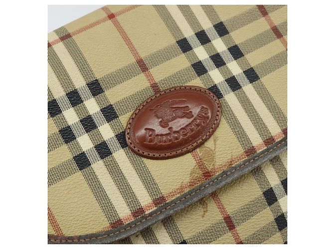 Autre Marque Borsa a Spalla Burberrys Nova Check PVC Beige Oro Auth 158706 D'oro - vista 17