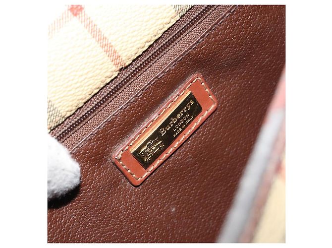 Autre Marque Borsa a Spalla Burberrys Nova Check PVC Beige Oro Auth 158706 D'oro - vista 18