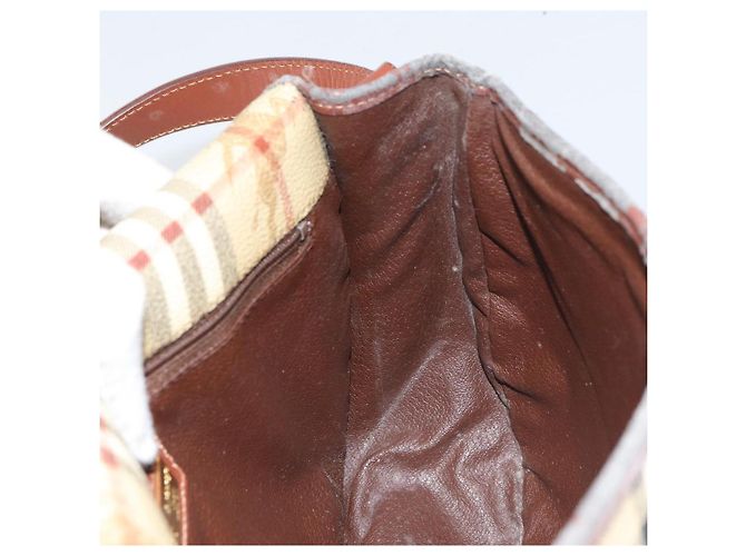 Autre Marque Borsa a Spalla Burberrys Nova Check PVC Beige Oro Auth 158706 D'oro - vista 19