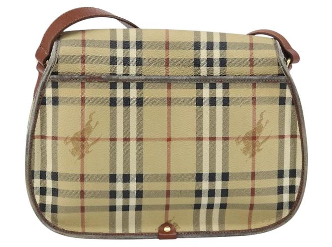 Autre Marque Borsa a Spalla Burberrys Nova Check PVC Beige Oro Auth 158706 D'oro - vista 2