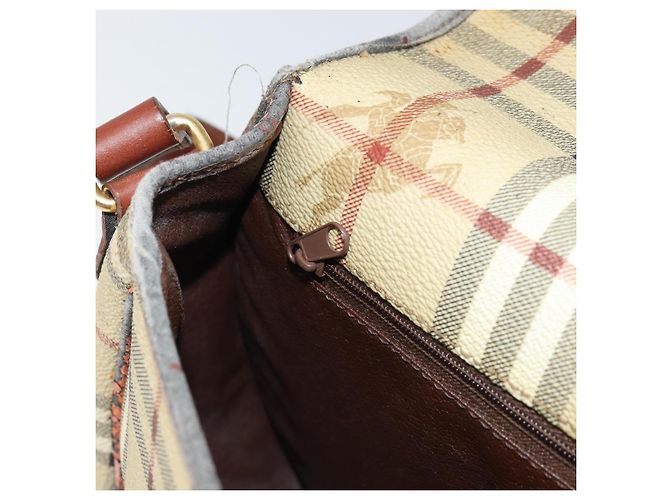 Autre Marque Borsa a Spalla Burberrys Nova Check PVC Beige Oro Auth 158706 D'oro - vista 21