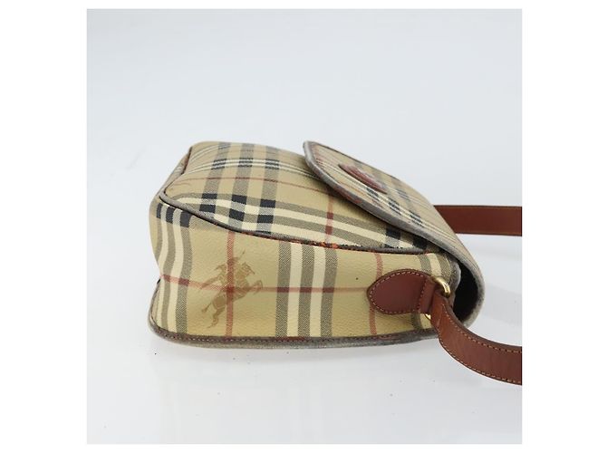 Autre Marque Borsa a Spalla Burberrys Nova Check PVC Beige Oro Auth 158706 D'oro - vista 3