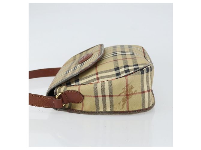 Autre Marque Borsa a Spalla Burberrys Nova Check PVC Beige Oro Auth 158706 D'oro - vista 4