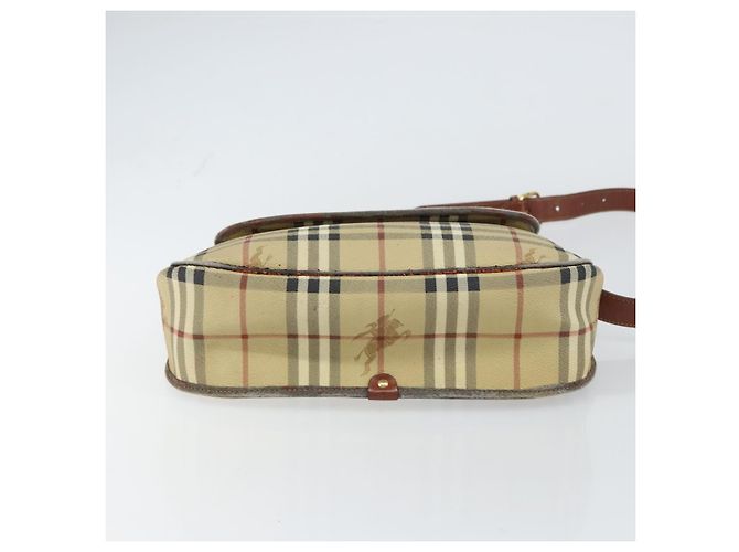 Autre Marque Borsa a Spalla Burberrys Nova Check PVC Beige Oro Auth 158706 D'oro - vista 5