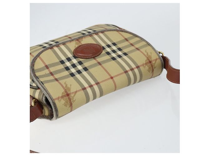 Autre Marque Borsa a Spalla Burberrys Nova Check PVC Beige Oro Auth 158706 D'oro - vista 6