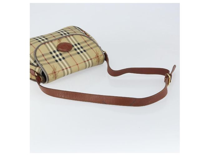 Autre Marque Borsa a Spalla Burberrys Nova Check PVC Beige Oro Auth 158706 D'oro - vista 7
