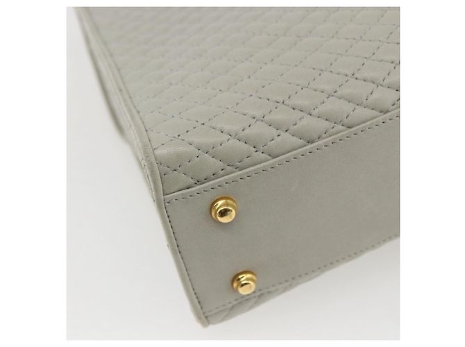 BALLY Bolsa de Mão de Couro Marfim Ouro Auth 157907 Dourado Cru - vista 16