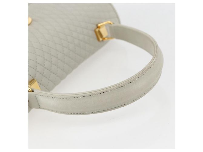 BALLY Bolsa de Mão de Couro Marfim Ouro Auth 157907 Dourado Cru - vista 7