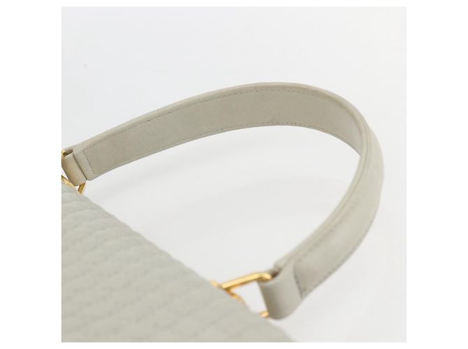 BALLY Bolsa de Mão de Couro Marfim Ouro Auth 157907 Dourado Cru - vista 8