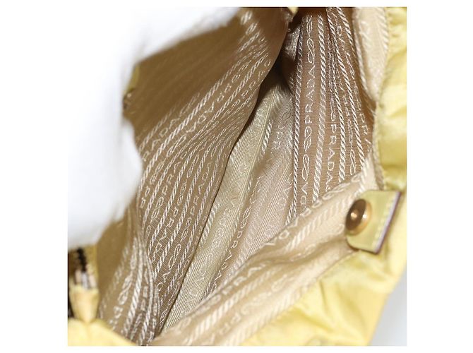 PRADA Borsa a mano in nylon giallo oro Auth BA9158 D'oro - vista 24