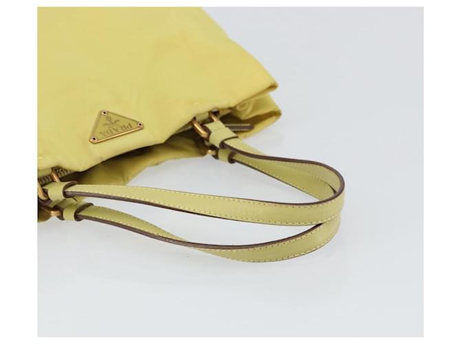 PRADA Borsa a mano in nylon giallo oro Auth BA9158 D'oro - vista 7