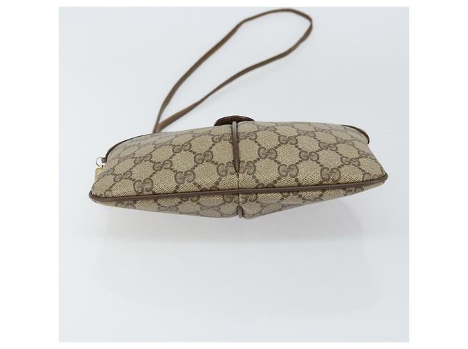 Borsa Sherry Line GG Supreme Web di GUCCI in PVC beige e oro 904 02 047 Auth 158689 D'oro - vista 10