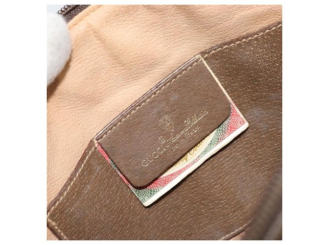 Borsa Sherry Line GG Supreme Web di GUCCI in PVC beige e oro 904 02 047 Auth 158689 D'oro - vista 17