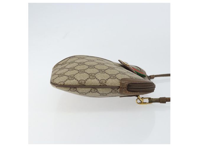 Borsa Sherry Line GG Supreme Web di GUCCI in PVC beige e oro 904 02 047 Auth 158689 D'oro - vista 4