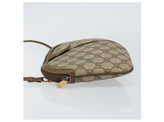 Borsa Sherry Line GG Supreme Web di GUCCI in PVC beige e oro 904 02 047 Auth 158689 D'oro - vista 5