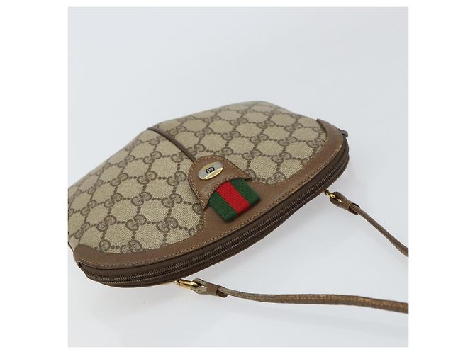 Borsa Sherry Line GG Supreme Web di GUCCI in PVC beige e oro 904 02 047 Auth 158689 D'oro - vista 6