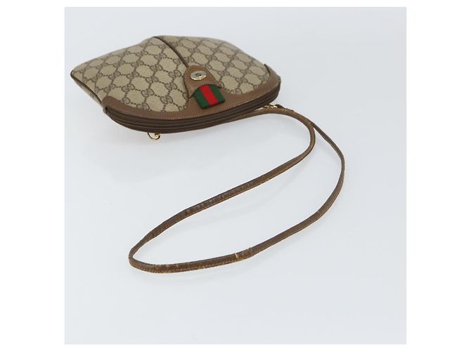Borsa Sherry Line GG Supreme Web di GUCCI in PVC beige e oro 904 02 047 Auth 158689 D'oro - vista 7