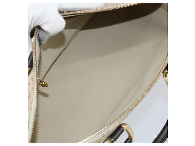 LOUIS VUITTON Mini Alma Ron Borsa a Mano Monogramma Khaki M92206 LV Auth 158341 Cachi - vista 11