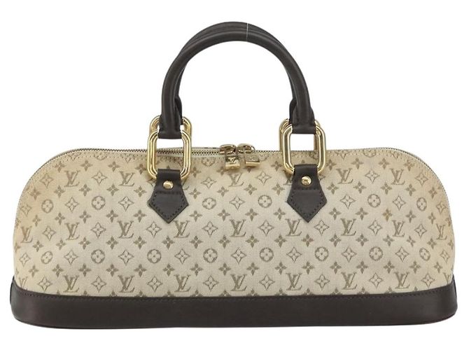 LOUIS VUITTON Mini Alma Ron Borsa a Mano Monogramma Khaki M92206 LV Auth 158341 Cachi - vista 13