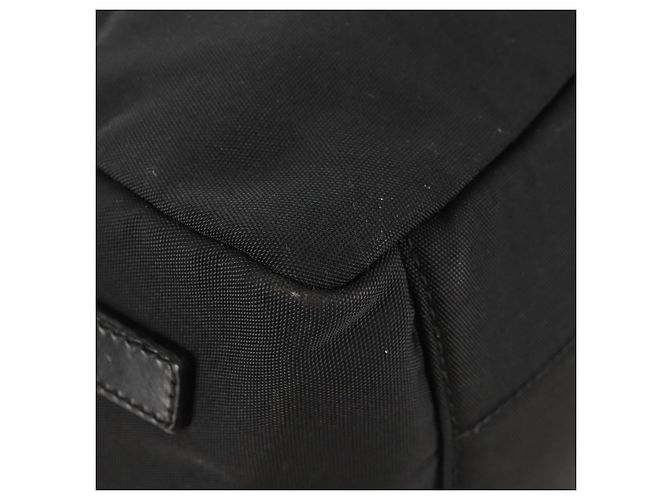 Borsa Boston GUCCI in nylon nero e argento 122324 Auth bs31848 - vista 13
