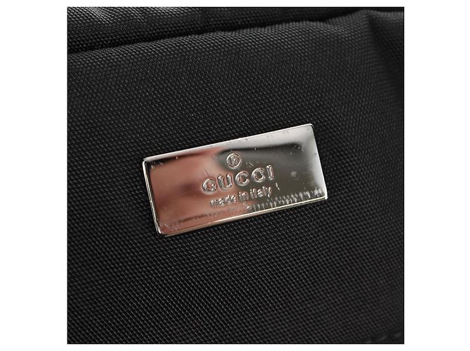 Borsa Boston GUCCI in nylon nero e argento 122324 Auth bs31848 - vista 15