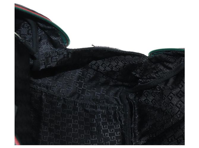 Borsa Boston GUCCI in nylon nero e argento 122324 Auth bs31848 - vista 22