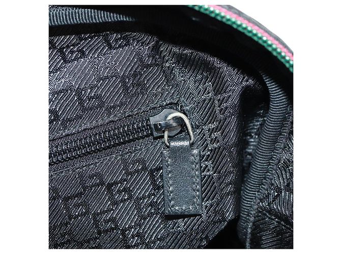 Borsa Boston GUCCI in nylon nero e argento 122324 Auth bs31848 - vista 24