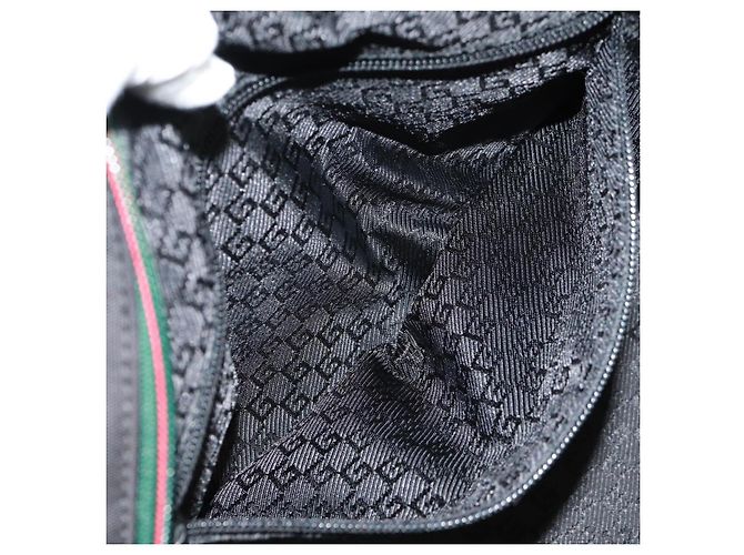 Borsa Boston GUCCI in nylon nero e argento 122324 Auth bs31848 - vista 25