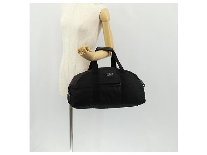 Borsa Boston GUCCI in nylon nero e argento 122324 Auth bs31848 - vista 27