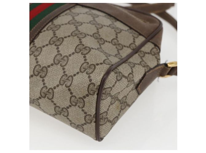Bolso Sherry Line GG Supreme Web de GUCCI en PVC beige y dorado 00 156 0852 Auth ar13892 - vista 10