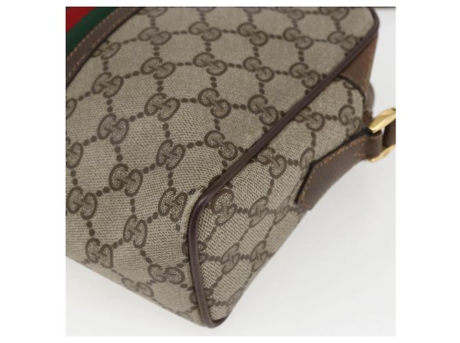 Bolso Sherry Line GG Supreme Web de GUCCI en PVC beige y dorado 00 156 0852 Auth ar13892 - vista 12