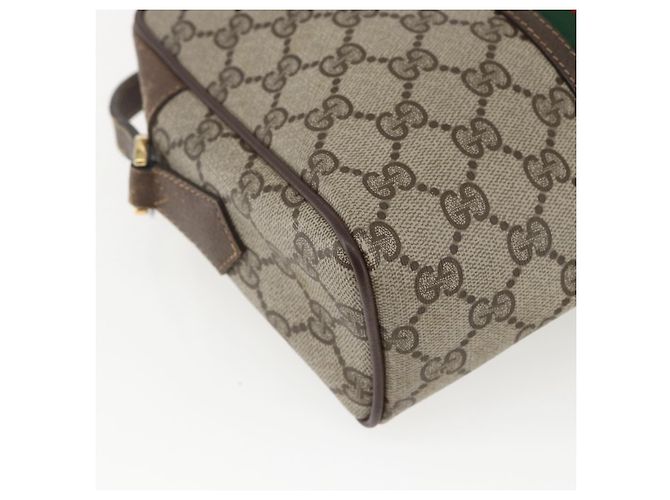 Bolso Sherry Line GG Supreme Web de GUCCI en PVC beige y dorado 00 156 0852 Auth ar13892 - vista 13