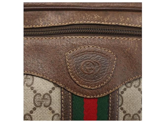 Bolso Sherry Line GG Supreme Web de GUCCI en PVC beige y dorado 00 156 0852 Auth ar13892 - vista 15